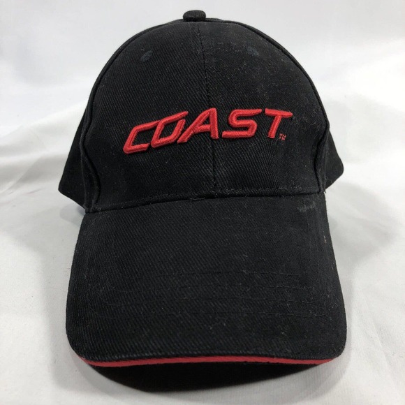 Coast Hat Cap Red Black Adjustable One Size Fits Most Strap Embroidered OSFM - Picture 1 of 12